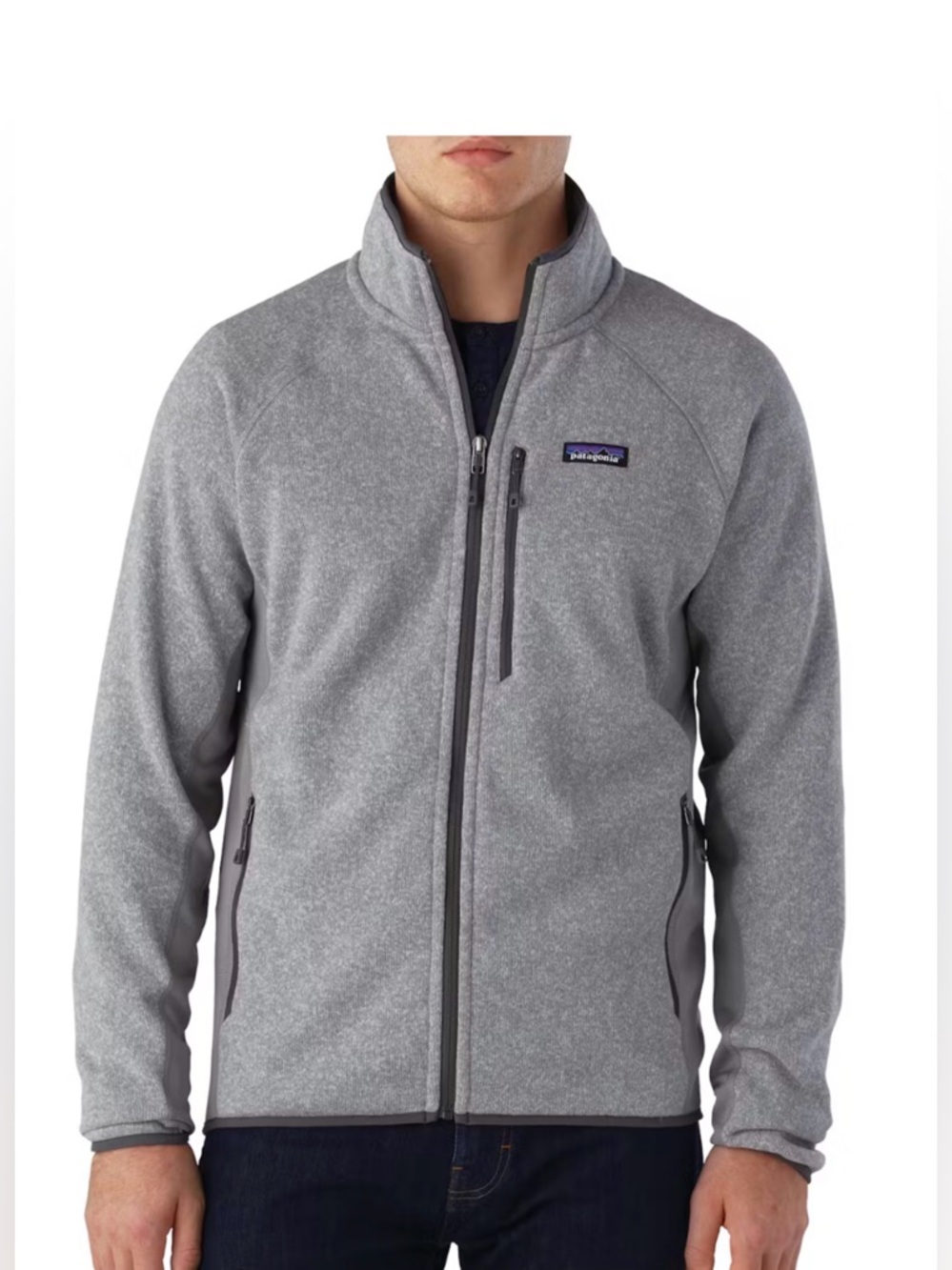 Patagonia Men's Light Gray Full-Zip Performance Jacket